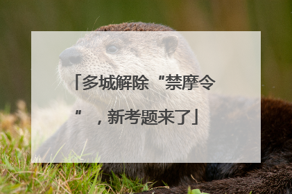 多城解除“禁摩令”，新考题来了