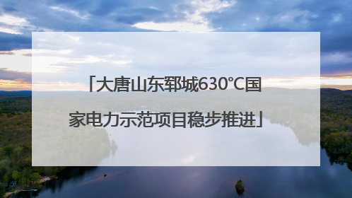 大唐山东郓城630℃国家电力示范项目稳步推进
