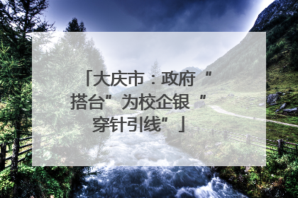大庆市：政府“搭台”为校企银“穿针引线”