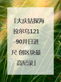大庆钻探海拉尔乌121-90井日进尺 创区块最高纪录