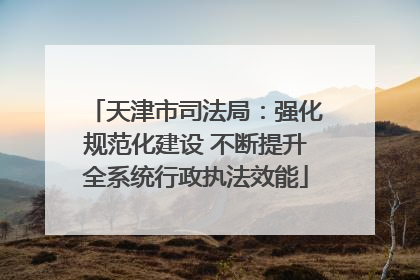 天津市司法局：强化规范化建设 不断提升全系统行政执法效能
