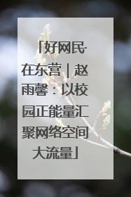 好网民·在东营｜赵雨馨：以校园正能量汇聚网络空间大流量