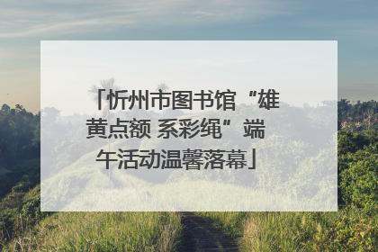 忻州市图书馆“雄黄点额 系彩绳”端午活动温馨落幕