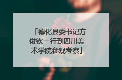 德化县委书记方俊钦一行到四川美术学院参观考察