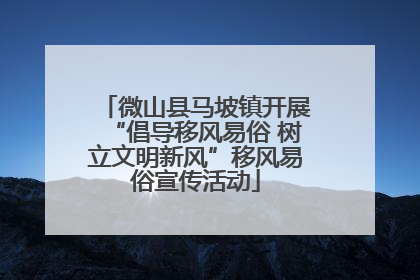 微山县马坡镇开展“倡导移风易俗 树立文明新风”移风易俗宣传活动