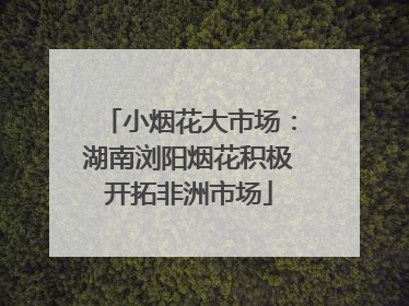 小烟花大市场：湖南浏阳烟花积极开拓非洲市场
