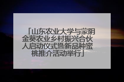山东农业大学与蒙阴金葵农业乡村振兴合伙人启动仪式暨新品种蜜桃推介活动举行