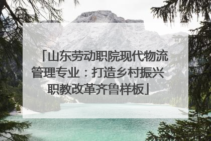 山东劳动职院现代物流管理专业：打造乡村振兴职教改革齐鲁样板