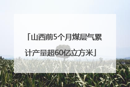 山西前5个月煤层气累计产量超60亿立方米