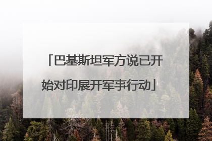 巴基斯坦军方说已开始对印展开军事行动