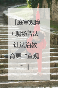庭审观摩+现场普法 让法治教育更“直观”
