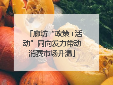 廊坊“政策+活动”同向发力带动消费市场升温