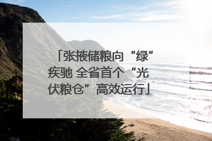 张掖储粮向“绿”疾驰 全省首个“光伏粮仓”高效运行