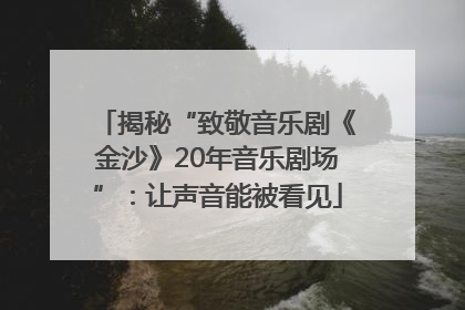 揭秘“致敬音乐剧《金沙》20年音乐剧场”：让声音能被看见