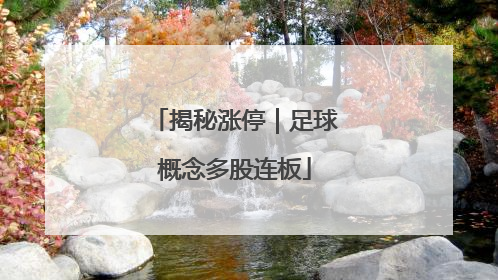 揭秘涨停｜足球概念多股连板