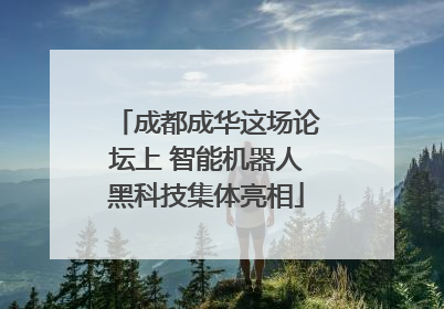 成都成华这场论坛上 智能机器人黑科技集体亮相