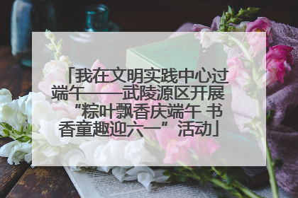 我在文明实践中心过端午——武陵源区开展“粽叶飘香庆端午 书香童趣迎六一”活动