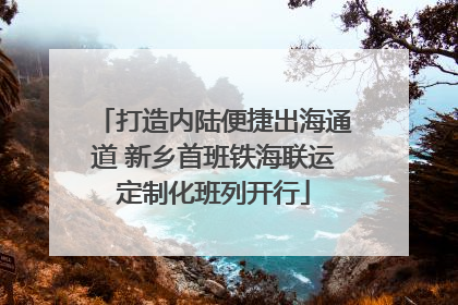 打造内陆便捷出海通道 新乡首班铁海联运定制化班列开行