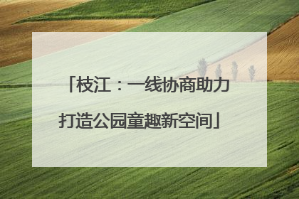 枝江：一线协商助力打造公园童趣新空间