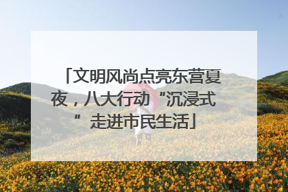 文明风尚点亮东营夏夜，八大行动“沉浸式”走进市民生活