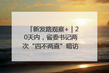 新发路观察+｜20天内，省委书记两次“四不两直”暗访，有何深意？