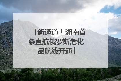 新通道！湖南首条直航俄罗斯危化品航线开通
