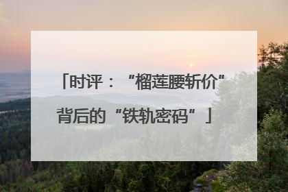 时评：“榴莲腰斩价”背后的“铁轨密码”
