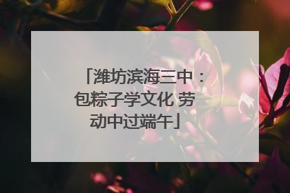 潍坊滨海三中：包粽子学文化 劳动中过端午