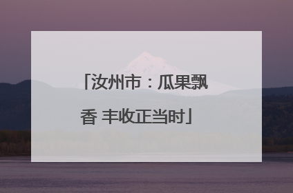 汝州市：瓜果飘香 丰收正当时
