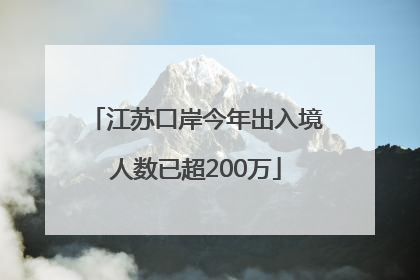 江苏口岸今年出入境人数已超200万