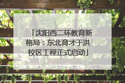 沈阳西二环教育新格局：东北育才于洪校区工程正式启动