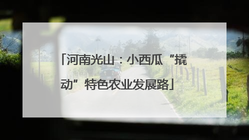 河南光山：小西瓜“撬动”特色农业发展路