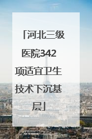 河北三级医院342项适宜卫生技术下沉基层