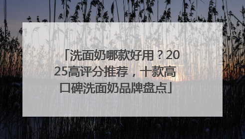 洗面奶哪款好用？2025高评分推荐，十款高口碑洗面奶品牌盘点