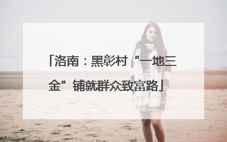 洛南：黑彰村“一地三金”铺就群众致富路