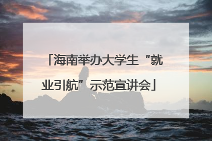 海南举办大学生“就业引航”示范宣讲会