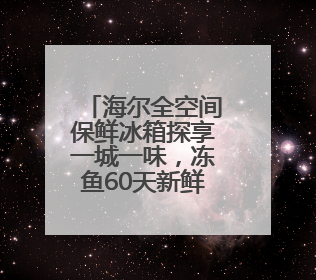海尔全空间保鲜冰箱探享一城一味，冻鱼60天新鲜如初！