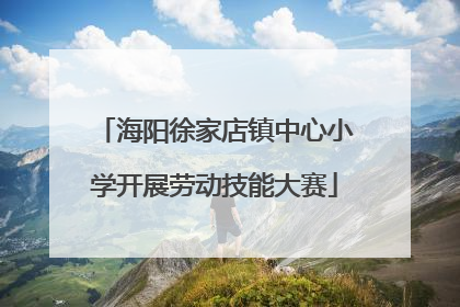 海阳徐家店镇中心小学开展劳动技能大赛