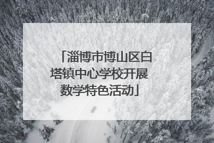 淄博市博山区白塔镇中心学校开展数学特色活动