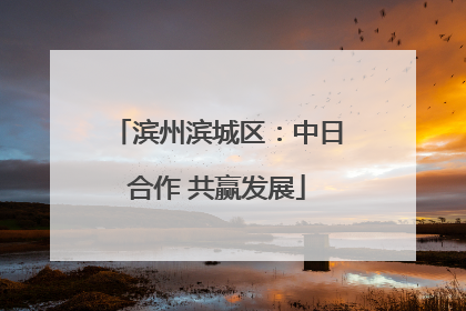 滨州滨城区：中日合作 共赢发展