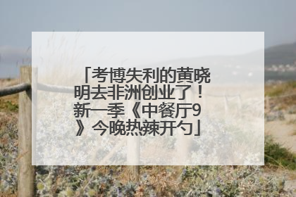 考博失利的黄晓明去非洲创业了！新一季《中餐厅9》今晚热辣开勺