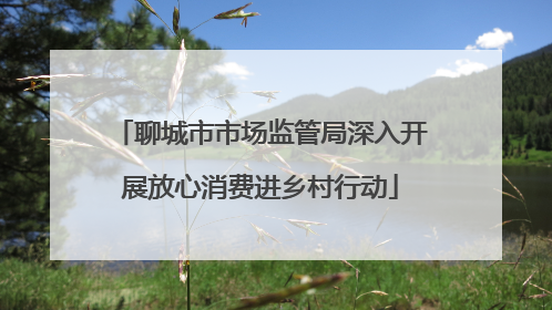 聊城市市场监管局深入开展放心消费进乡村行动