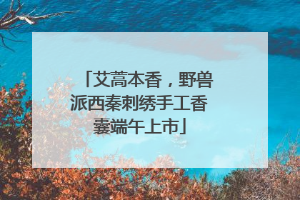 艾蒿本香，野兽派西秦刺绣手工香囊端午上市