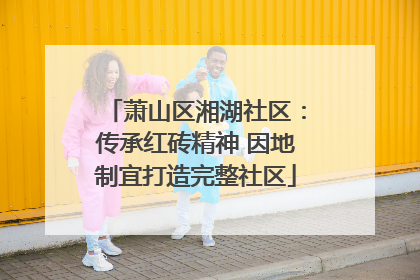 萧山区湘湖社区：传承红砖精神 因地制宜打造完整社区