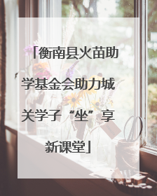 衡南县火苗助学基金会助力城关学子“坐”享新课堂