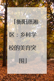 衡阳蒸湘区：乡村学校的美育突围