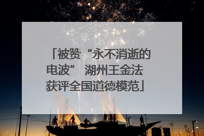 被赞“永不消逝的电波” 湖州王金法获评全国道德模范
