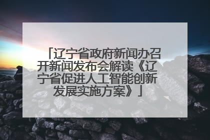 辽宁省政府新闻办召开新闻发布会解读《辽宁省促进人工智能创新发展实施方案》