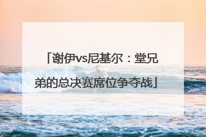 谢伊vs尼基尔：堂兄弟的总决赛席位争夺战