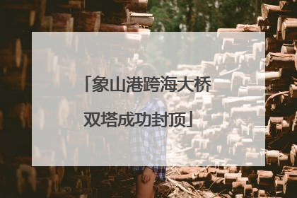 象山港跨海大桥双塔成功封顶